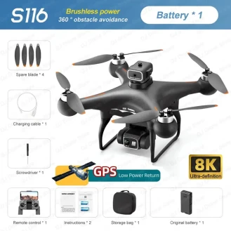 Professional 5G GPS 8K Dual Camera Optical Flow Brushless Obstacle Avoidance WIFI FPV RC Airplane 9000M